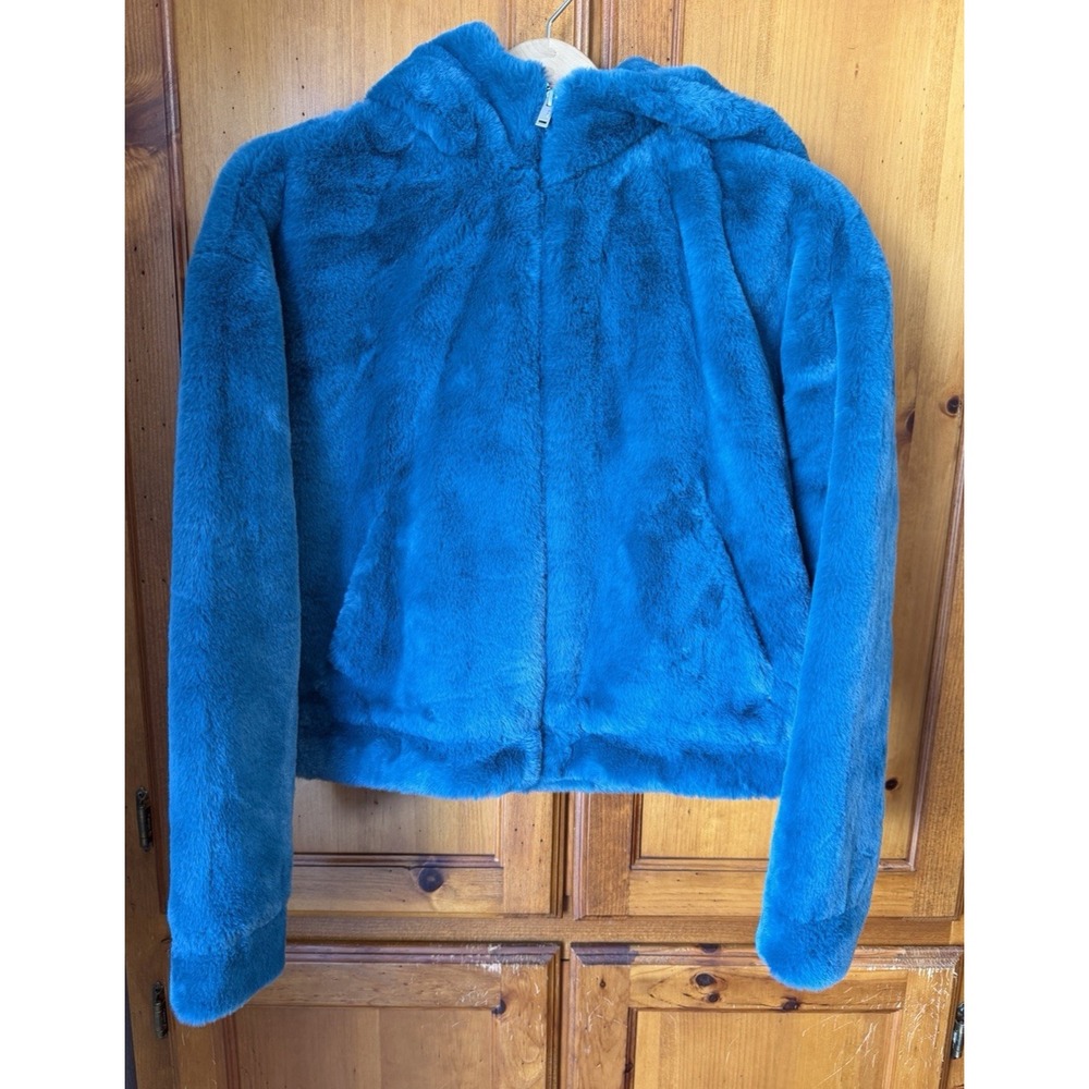 UGG Mandy Women's S Full Zip Faux Fur Hoodie Jacket Coat Rio Soft Fuzzy Fleece